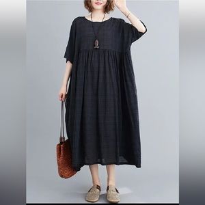 Black Plaid Summer Dress